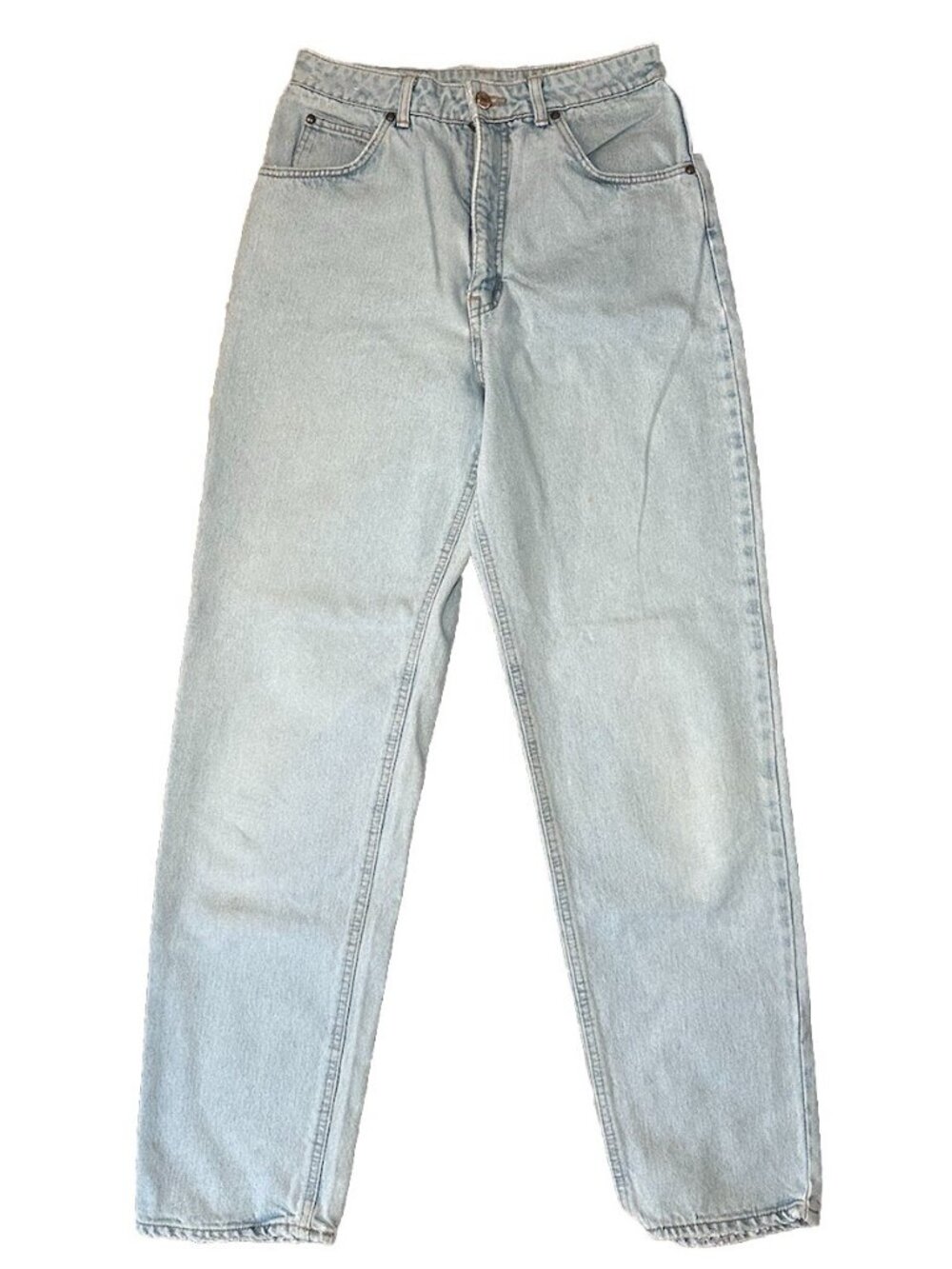 Edwin Vintage Made in Japan 13" High Rise Jeans Blue Acid Wash Denim Sz 30W 31L